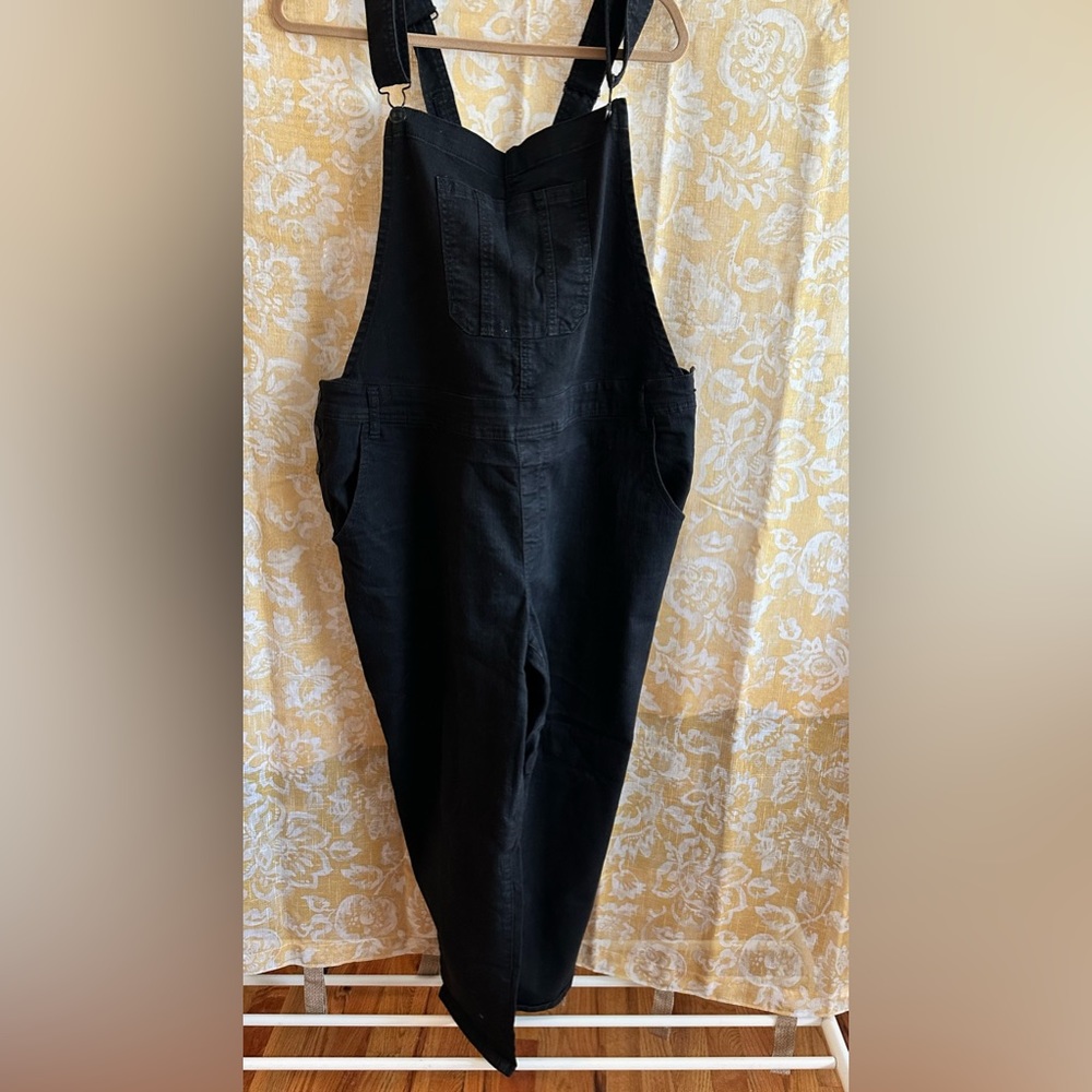 Stretch denim overalls